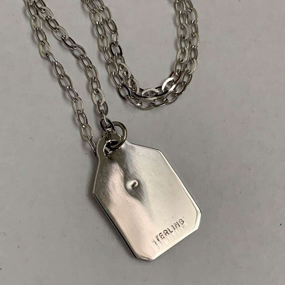 Scorpio zodiac pendant with 18” chain Sterling silver NEW Vintage - Picture 4 of 9